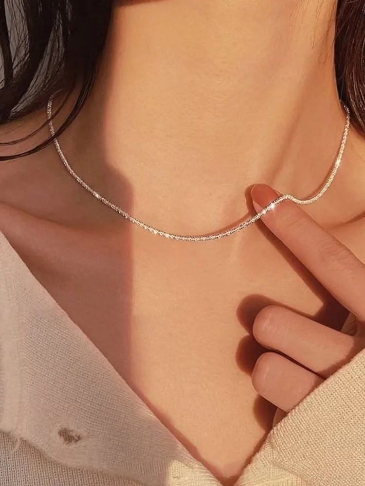 Double Layer Butterfly Necklace for Women, Lats Sparkling Collar Chain, Exquisite Jewelry, Banquet Party, Holiday Gift, 1