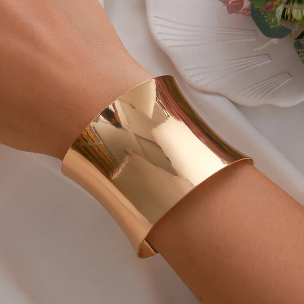 European and American cross-border shiny exquisite gold exaggerated wristband bracelet accessories